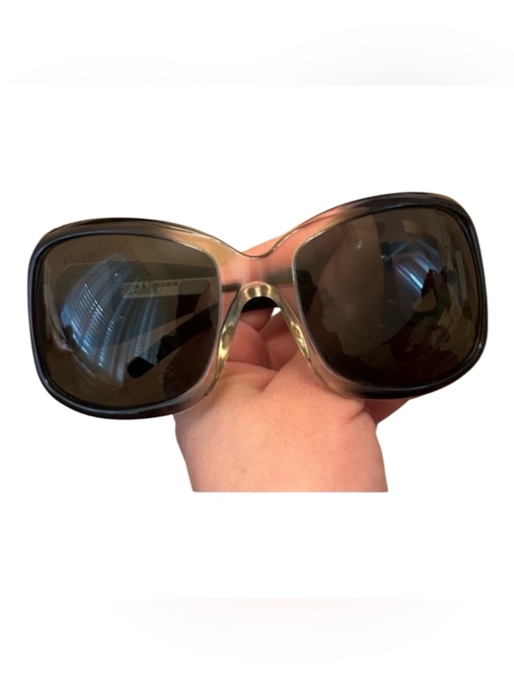 Dolce & Gabbana Oversized Black Gradient Sunglasses
